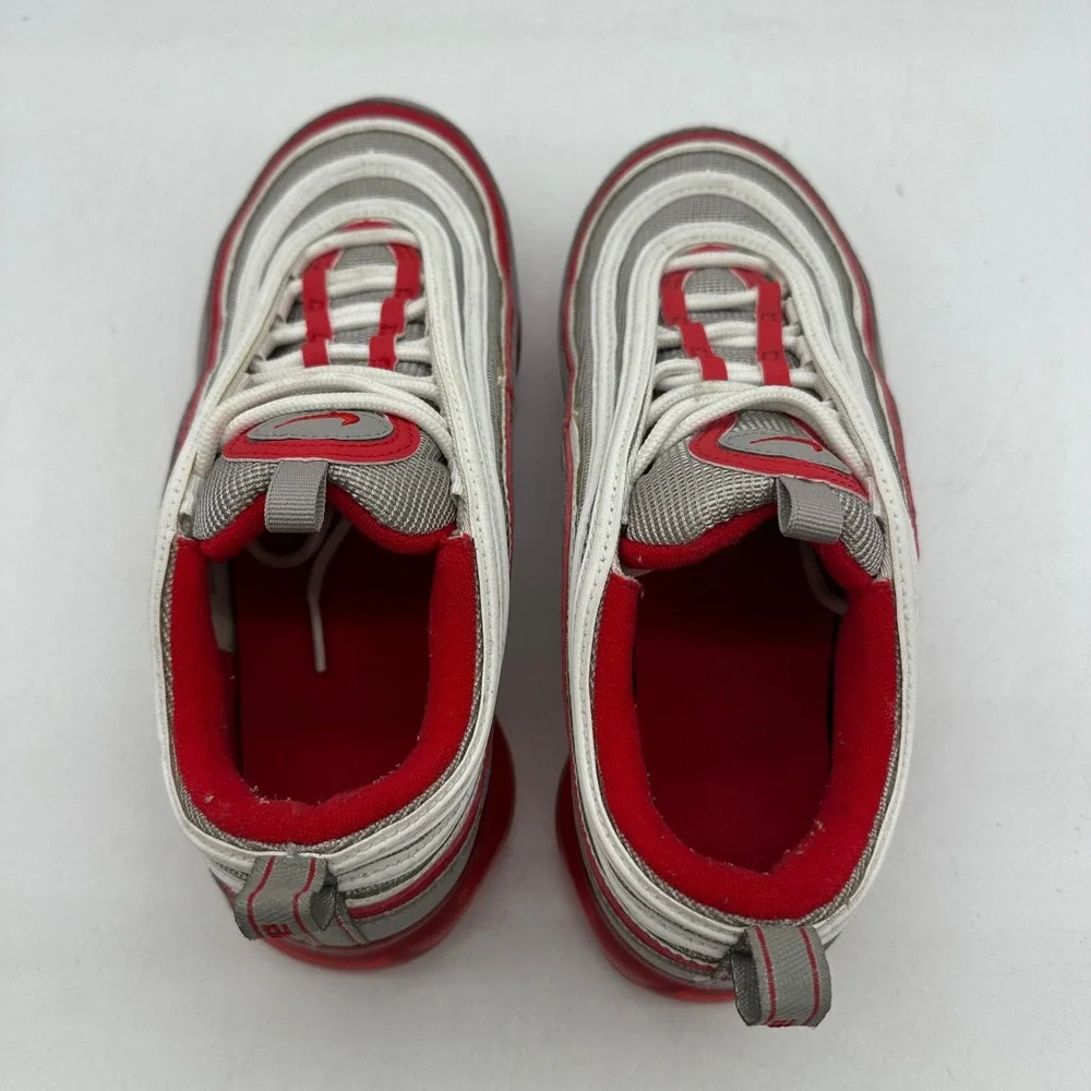 Nike Air BV1153-002 Youth 6Y Womens 7.5 VaporMax 97 GS Atmosphere Grey Red Shoes